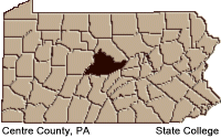Centre county map