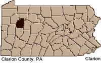 Clarion county map