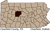 Clearfield county map