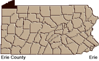 Erie county map