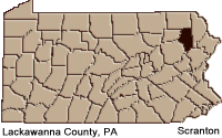 Lackawanna county map