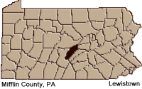 Mifflin County map