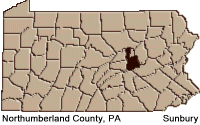 Northumberland County map
