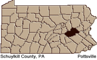 Schuylkill County map