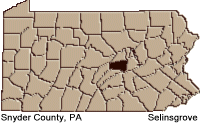 Snyder county map